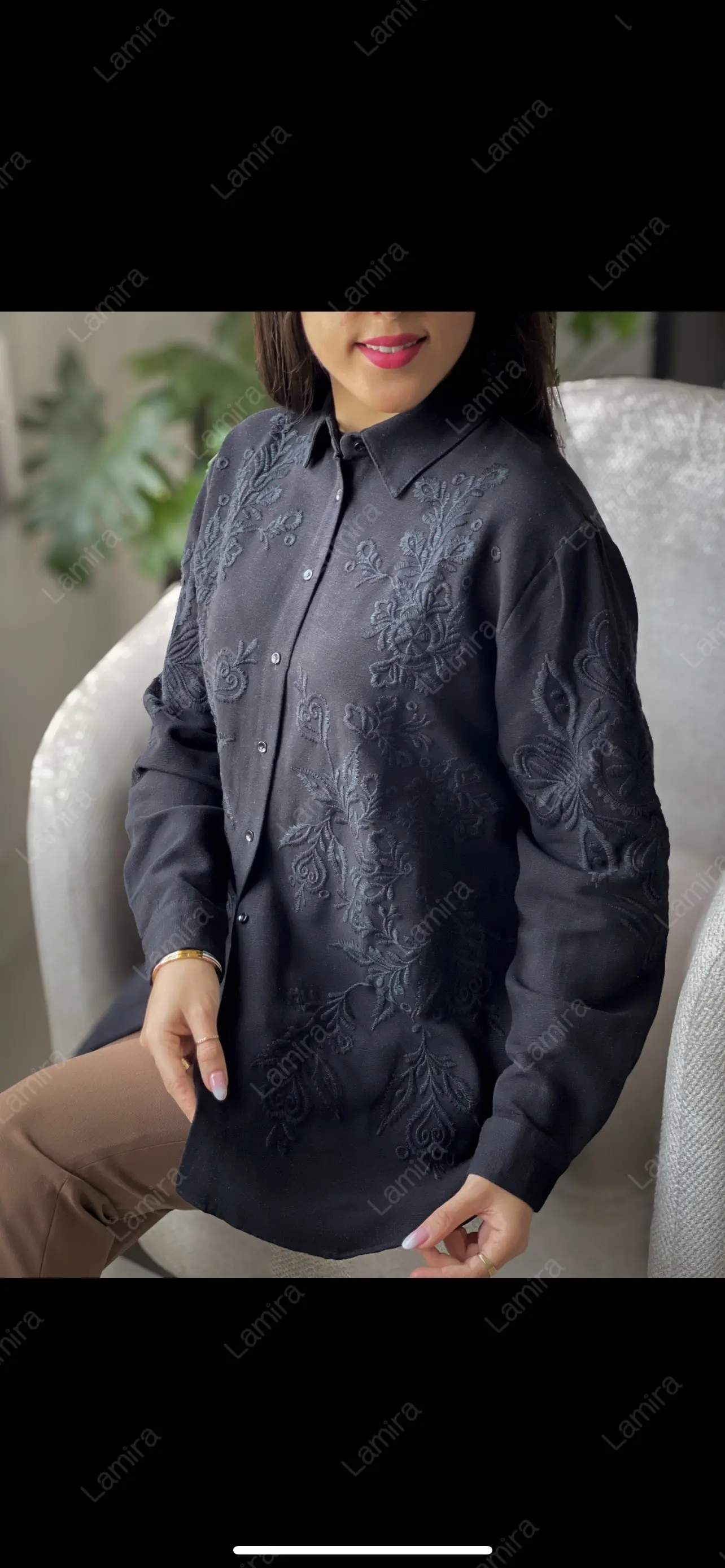 شومیز لینن اورجینال ترک طرح ساریس